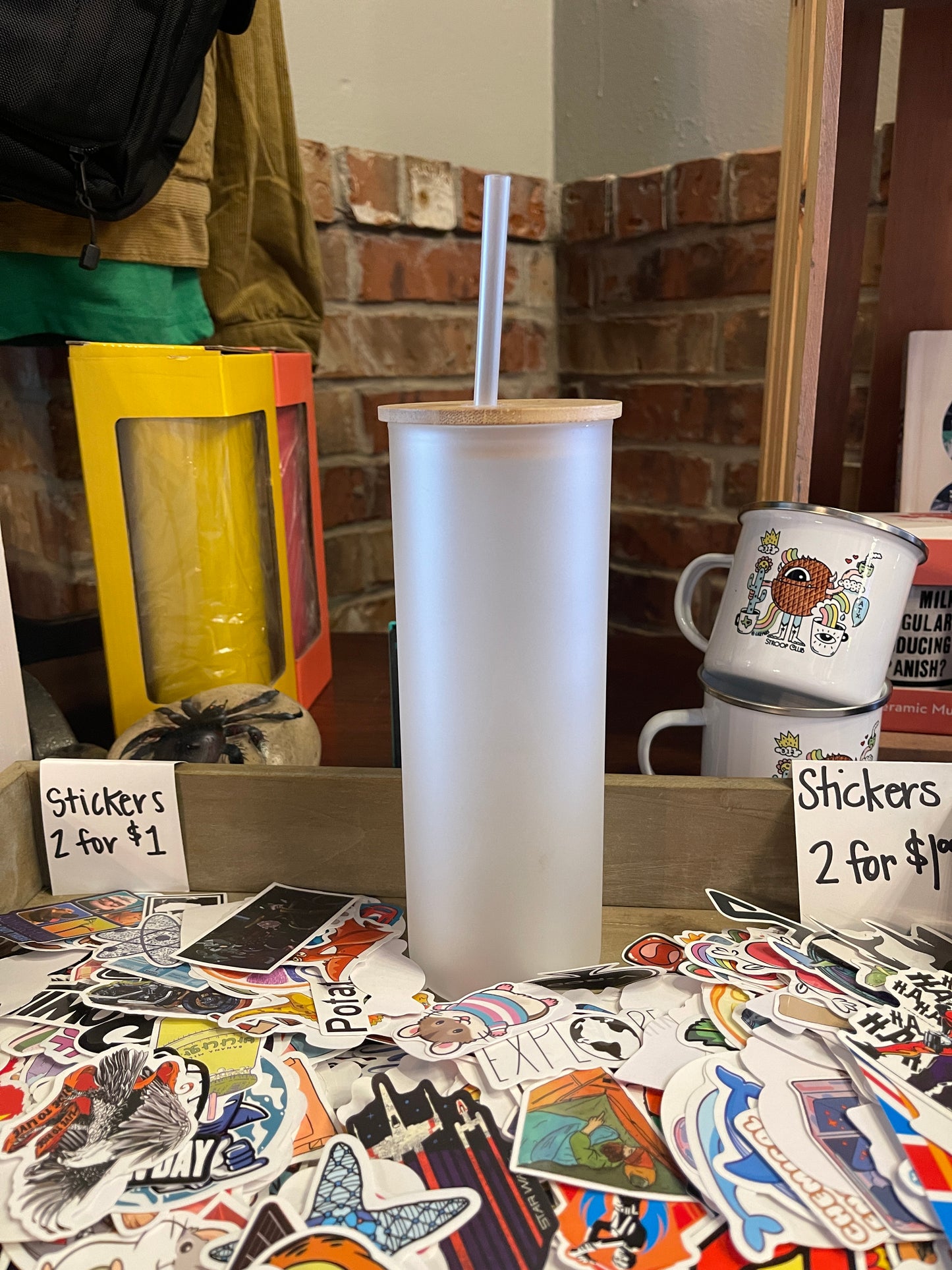 Frosted Tumbler + 3 FREE Stickers